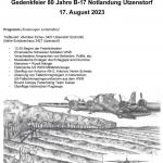 80 Jahre B-17 Notlandung Utzensdorf 17.8.2023